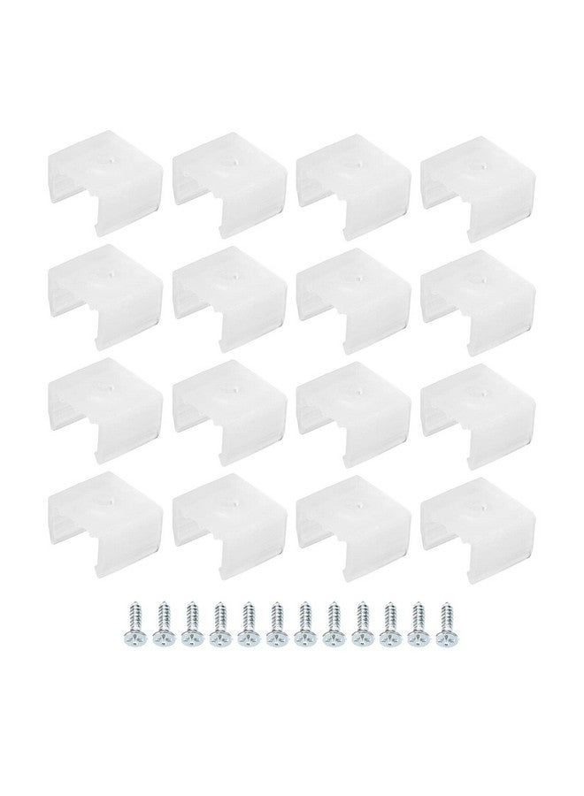 ميكسينيتي حامل مشابك تثبيت شريط LED المقاوم للماء من MECCANIXITY، دعامة تثبيت، مشابك تثبيت تناسب شريط إضاءة LED من السيليكون بقطر 12 مم إلى 14 مم، عبوة شفافة من 120 قطعة - Image 1