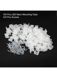 ميكسينيتي حامل مشابك تثبيت شريط LED المقاوم للماء من MECCANIXITY، دعامة تثبيت، مشابك تثبيت تناسب شريط إضاءة LED من السيليكون بقطر 12 مم إلى 14 مم، عبوة شفافة من 120 قطعة  - Image 3