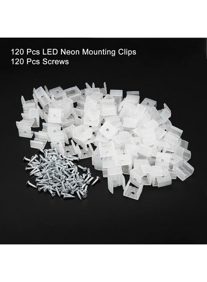 ميكسينيتي حامل مشابك تثبيت شريط LED المقاوم للماء من MECCANIXITY، دعامة تثبيت، مشابك تثبيت تناسب شريط إضاءة LED من السيليكون بقطر 12 مم إلى 14 مم، عبوة شفافة من 120 قطعة - Image 3