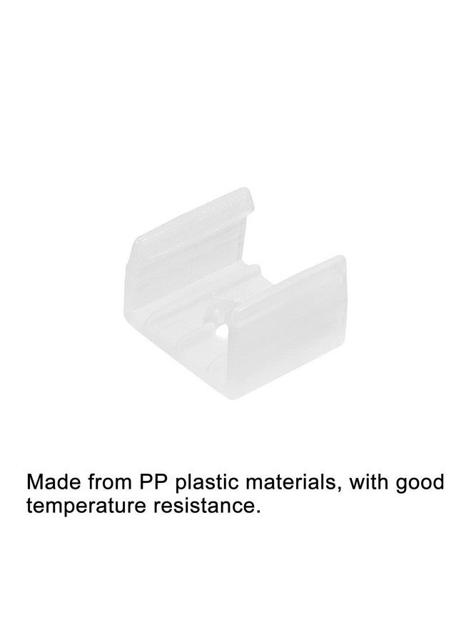 ميكسينيتي حامل مشابك تثبيت شريط LED المقاوم للماء من MECCANIXITY، دعامة تثبيت، مشابك تثبيت تناسب شريط إضاءة LED من السيليكون بقطر 12 مم إلى 14 مم، عبوة شفافة من 120 قطعة - Image 4