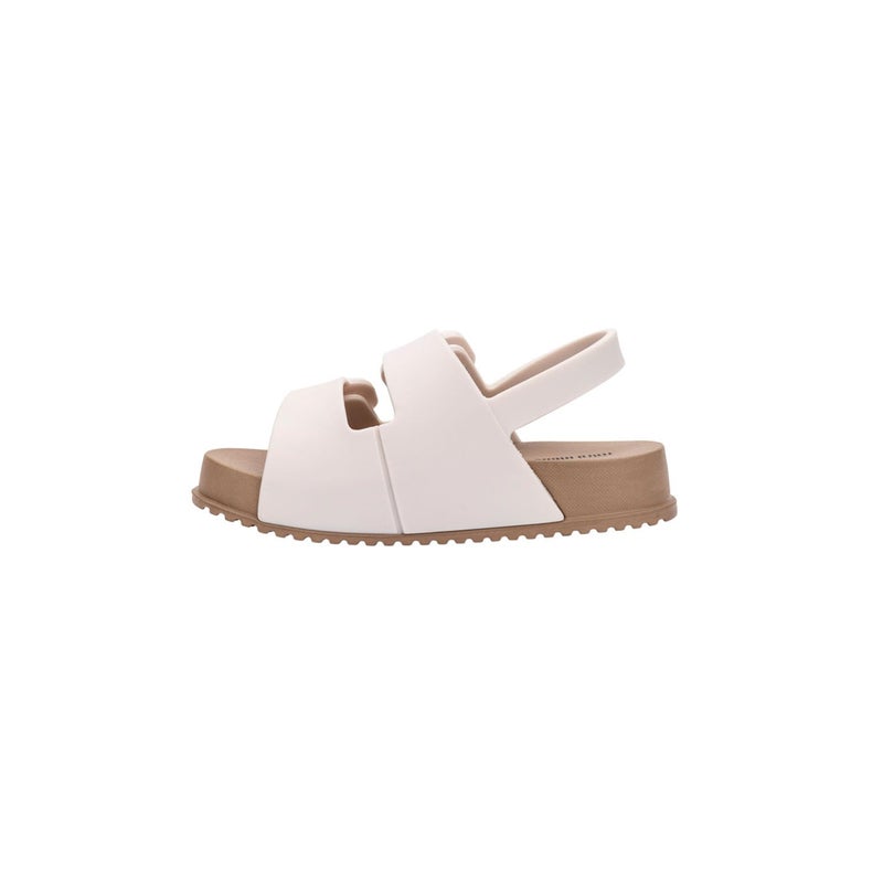 mini melissa Cozy Jelly Sandals for Toddlers Little Kids Summer Sandal wAdjustable Back Strap Jelly Shoes for Toddlers Comfy Summer Shoes Open Toe BrownWhite 12