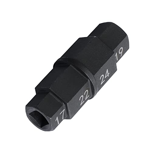 DPTOOL Hex Axle Tool for Motorcycle Front Axle Wheel, 3/8 Inch 17mm 19mm 22mm 24mm Allen Spindle Socket Driver - Image 3