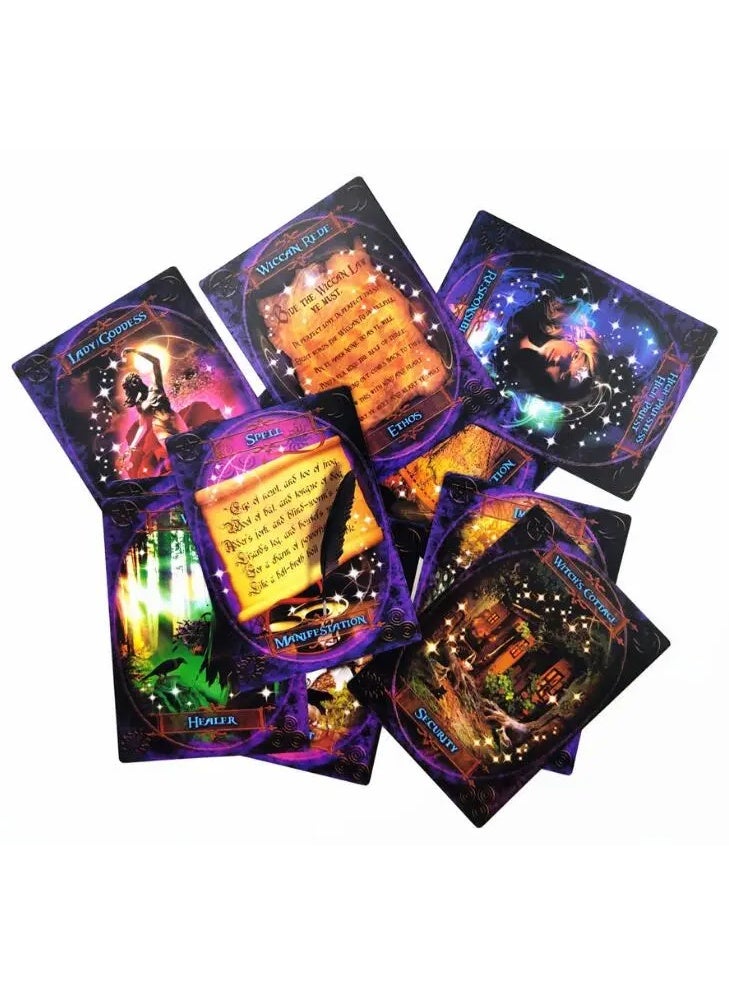 NIBEMINENT 47 Witch Tarot Cards, Witch Wisdom Oracle Card Set, Mysterious Tarot Card guidance, Astonishing fortune-telling Destiny Cards - Image 3