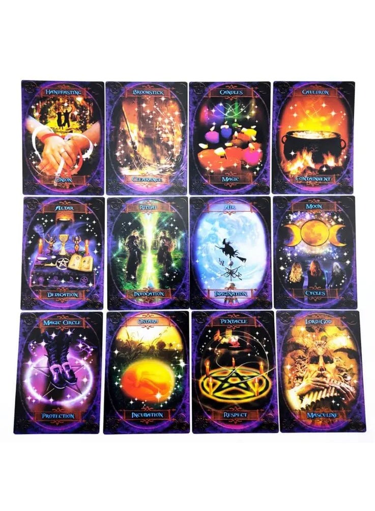 NIBEMINENT 47 Witch Tarot Cards, Witch Wisdom Oracle Card Set, Mysterious Tarot Card guidance, Astonishing fortune-telling Destiny Cards - Image 2