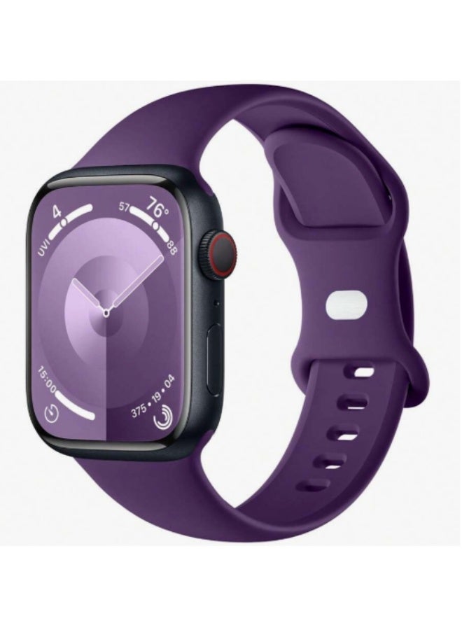 Sport Silicone Band Compatible With Apple Watch Band 42mm 44mm 45mm 46mm 49 mm - purple - Image 2