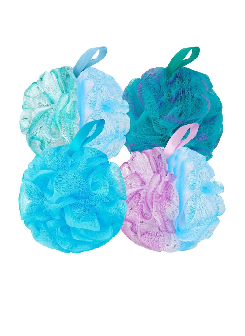 BC - Bath Loofah Shower Sponge Body Back Scrubber Soft Mesh Shower Puffs Exfoliating Loofa for Women & Men Bath Accessories Cleaning Tool (4Pack 60G Loofah Sponge, Forest Fairy) - Image 1