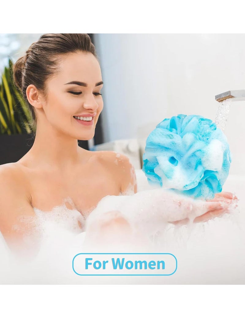 BC - Bath Loofah Shower Sponge Body Back Scrubber Soft Mesh Shower Puffs Exfoliating Loofa for Women & Men Bath Accessories Cleaning Tool (4Pack 60G Loofah Sponge, Forest Fairy) - Image 1