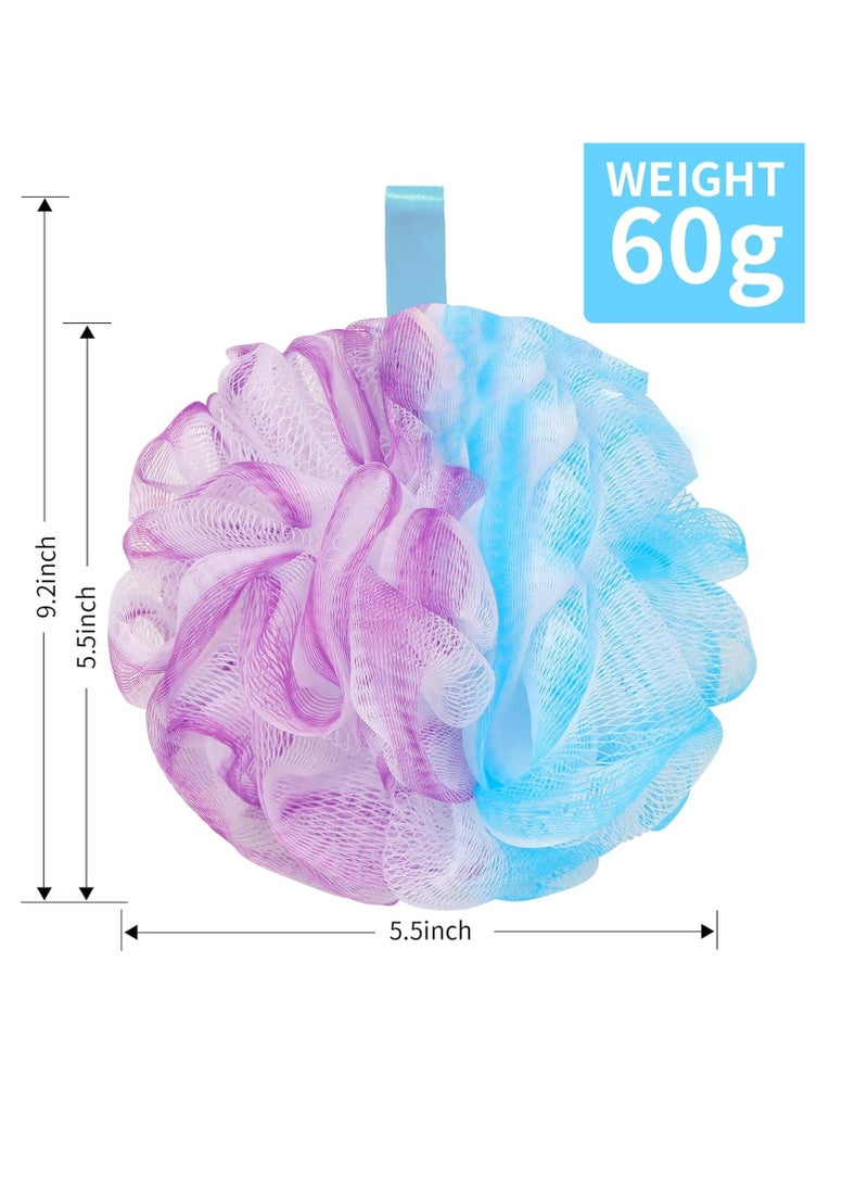 BC - Bath Loofah Shower Sponge Body Back Scrubber Soft Mesh Shower Puffs Exfoliating Loofa for Women & Men Bath Accessories Cleaning Tool (4Pack 60G Loofah Sponge, Forest Fairy) - Image 1