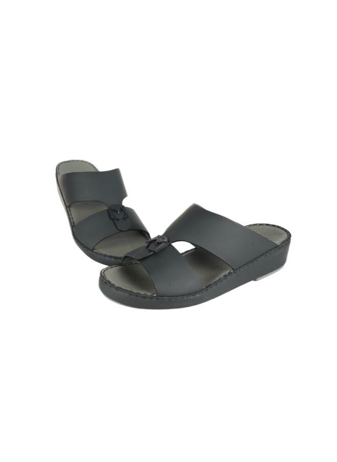 barjeel uno - 008-3521 Barjeel Mens Arabic Sandals  C-2025 Black - Image 1