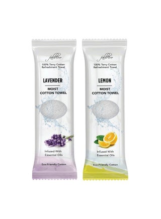 Oshibori Moist Terry Cotton Refreshment Towels (50 Pack 8 X 8 Inches) White Mildly Scented Premoistened Towel To Use Hot Or Cold Lemon & Lavender Scent Bundle Of 25 Each - pzsku/Z5DE8EF7B08F7655D16F6Z/45/_/1721907312/583451c8-300c-4306-ac7d-a9ca2eaec462