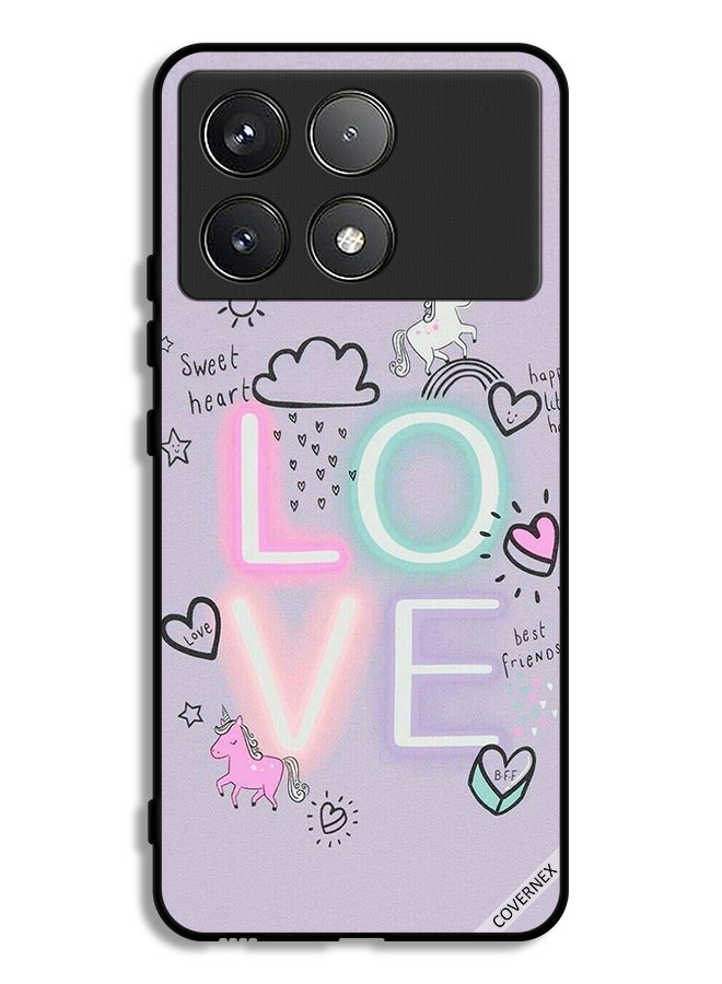 Covernex Xiaomi Redmi K70 Pro Protective Case Cover Sweet Heart Love Unicorn - Image 1