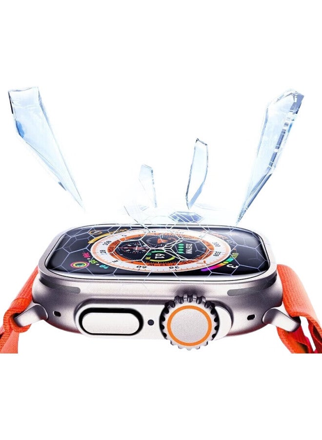 SmartDevil Apple Watch Screen Protector Ultra1/2 Tempered Glass Full Screen High Definition Anti-Fingerprint Bubble-Free Film For Apple Iwatch【49Mm】2-Pack Easy Apply Tool - Image 1