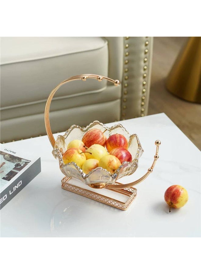 Bonbonniere and gold plate, crystal plate on a gold crescent-shaped stand - Image 5