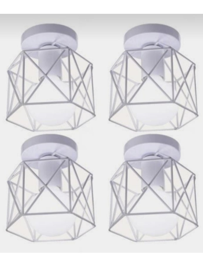 Generic set of 4  white metal ceiling lighting unit 