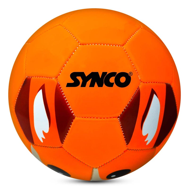 synco Kids Football | Soft PVC Football | Kids Toy Ball for Indoor & Outdoor Gameplay | BIS Approved | Educational Ball | Size-3 (Fox, 3) - Image 2