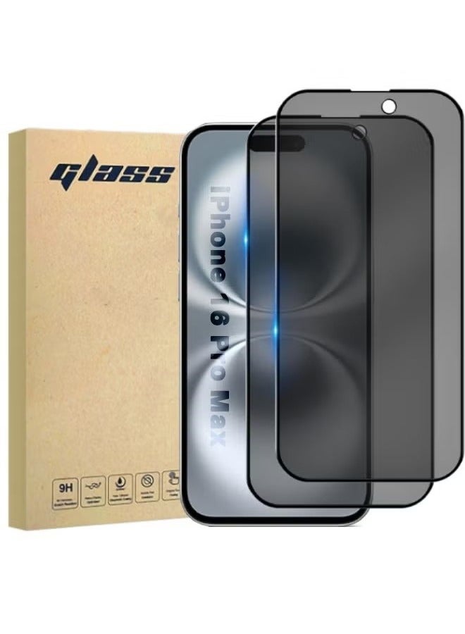 X-level 2 Pack iPhone 16 Pro Max Privacy Screen Protector, [30° Anti-Spy][9H Hardness][Anti Scratch][Bubble Free] Tempered Screen Protector for iPhone 16 Pro Max 6.9 Inch - Image 1