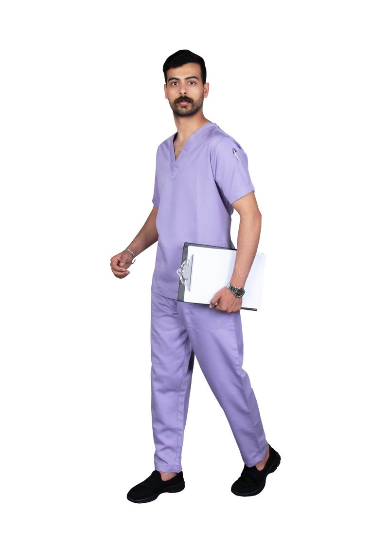Generic Medical scrub for unisex, light purple  - Image 1