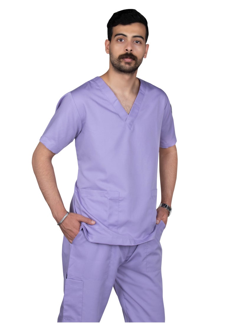 Generic Medical scrub for unisex, light purple  - Image 2