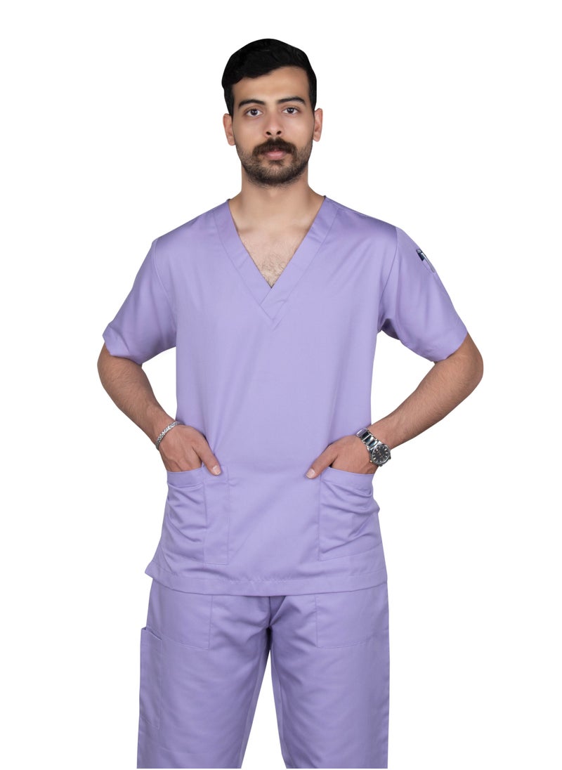 Generic Medical scrub for unisex, light purple  - Image 4