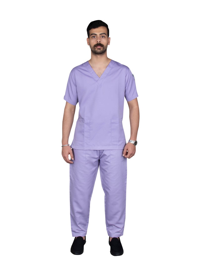 Generic Medical scrub for unisex, light purple  - Image 3