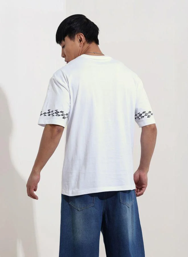 ذا انديان كراج كو Men Boxy Fit Scooby-Doo Printed Crew Neck Half Sleeves T-Shirt
