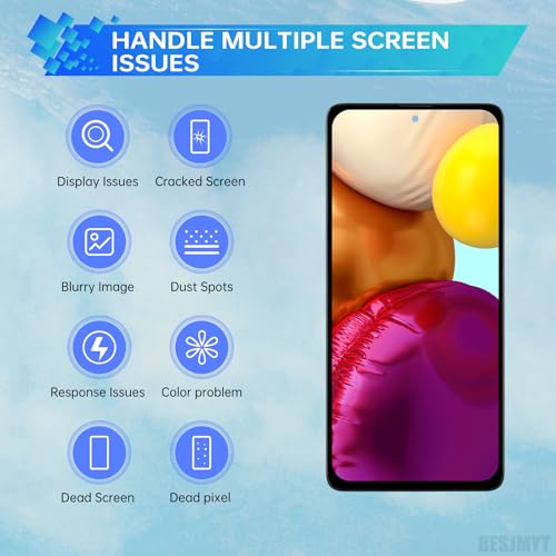 BESJMYT for Samsung Galaxy A71 Screen Replacement with Frame LCD Display Touch Digitizer Full Assembly and Side Button Ear Speaker Vibration Motor Glass Repair Tools Kit SM-A715F (A715F A715W A715X) - Image 4