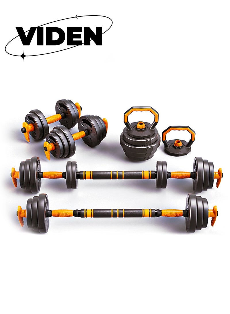 Viden 20KG Adjustable Weight Dumbbell Barbell Kettlebell Set Home Office Fitness Exercise Shaping Suitable For Men Women Teenagers And The Elderly 5 In 1 Multi Functional Set  - Image 1