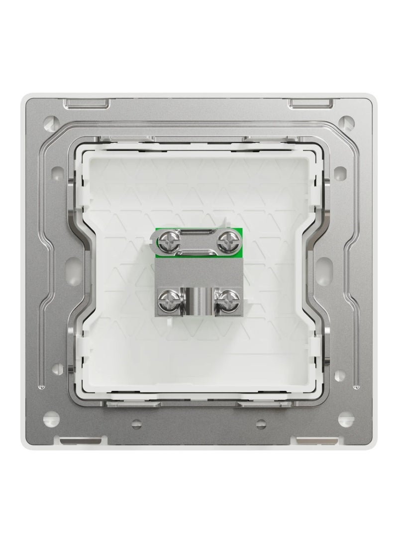 Schneider Electric TV socket, Unica X, 1 gang, 75Ohm, 5-860MHz, stainless steel - NUX31TV_SS - Image 3