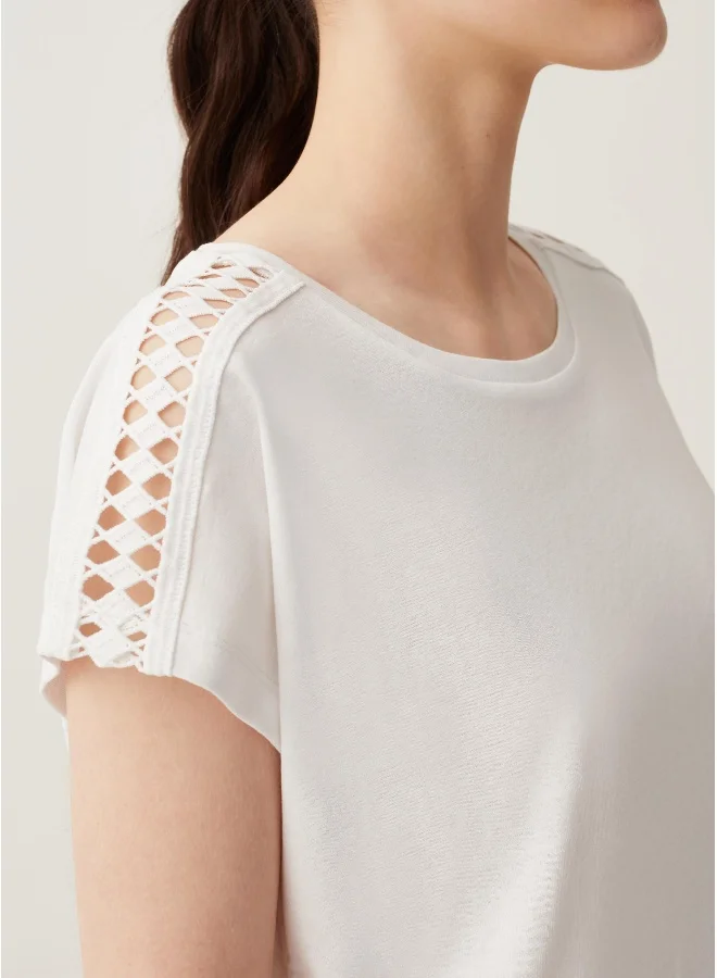 او في اس OVS Dress With Lacework Insert