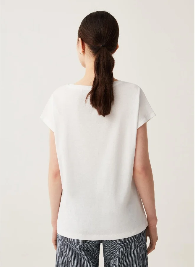 او في اس OVS Dress With Lacework Insert