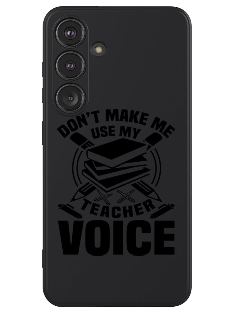Theodor Protective Slim Fit Case Liquid Silicone Cover with Full Body Protection Anti-Scratch Shockproof Case For Samsung Galaxy S24 (Black) - Teacher Voice - Image 1