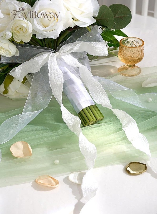 Faylifeway Wedding Bouquets for Bride, White Cascading Bridal Bouquet Artificial Flowers，9.8 Inch Bride Bouquets for Wedding Decoration, Boho Ceremony,Church, Anniversary Decor - Image 5