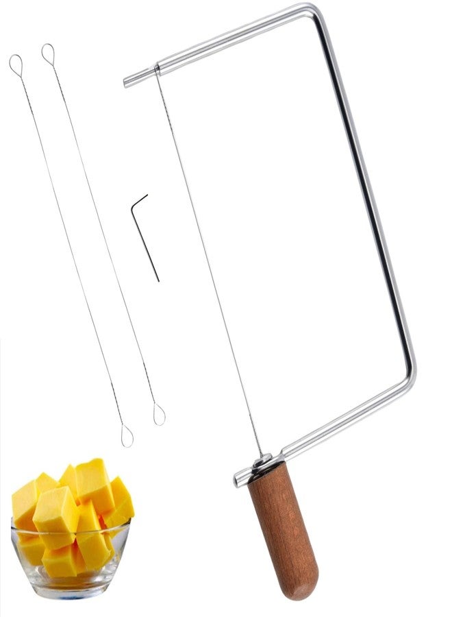 ShinianYa Cheese Slicer Accessories Cheese Cutter Stainless Steel Components - Great for Making Giftable Cheese Cutting Boards with This Cheese Slicer Kit (Wood handle,1) - Image 1