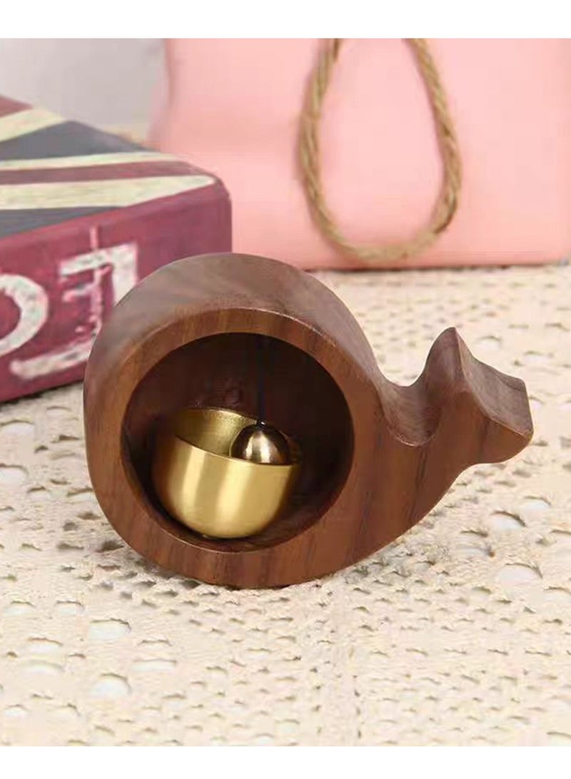 جرس باب خشبي مغناطيسي على شكل حوت، ديكور تذكيري للمدخل، جرس موسيقي إبداعي للاحتفال بالمنزل الجديد، ديكور جرس باب الثلاجة - Image 3