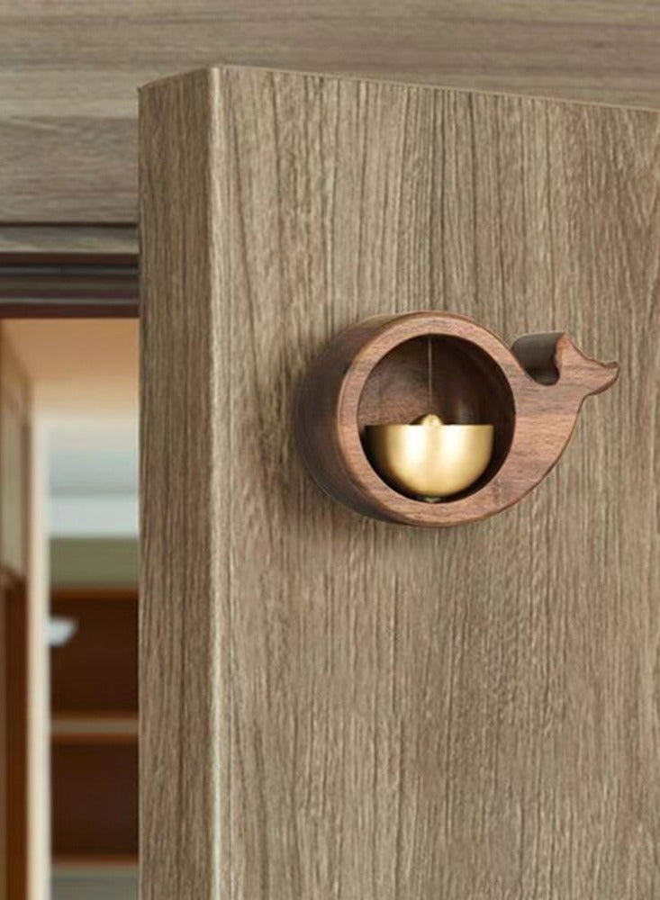 جرس باب خشبي مغناطيسي على شكل حوت، ديكور تذكيري للمدخل، جرس موسيقي إبداعي للاحتفال بالمنزل الجديد، ديكور جرس باب الثلاجة - Image 1