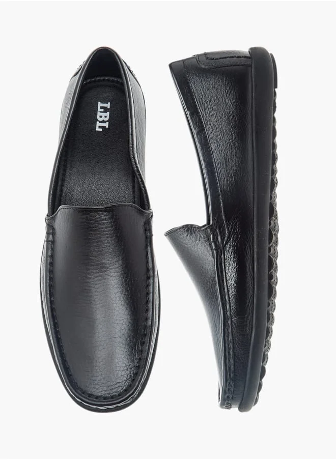 LBL by Shoexpress Men Textured Slip-On Loafers