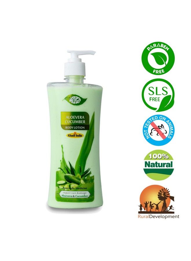 Meghdoot Natural Aloveracucumber Body Lotion 500Ml With Sunburn Protection Enriched With Aloe Vera And Methi Seeds Sunscreen Lotion For Dry Skin 500Ml - Image 5