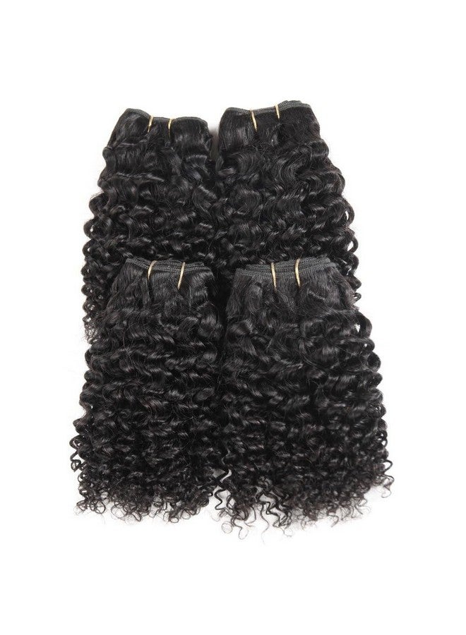 Peiyulex Brazilian Virgin Kinky Curly Human Hair Weave Brazilian Curly Hair Weave 100% Unprocessed Hair Weft Extensions Natural Black Color 50G 4Pcs/Lot - Image 3