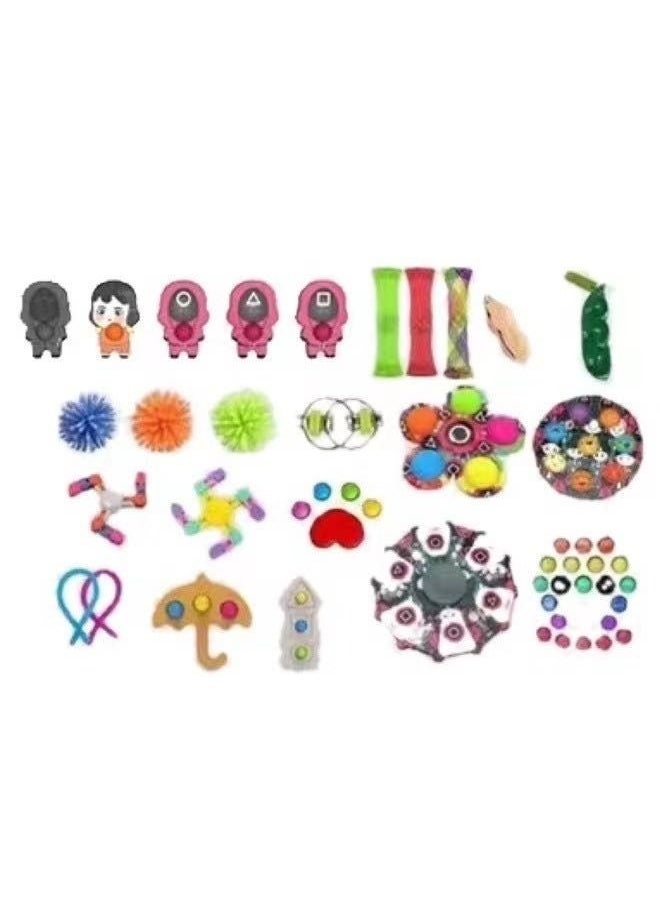 LOVET - 24pcs Squid Game push pop toys, gift box, Ramadan push fidget set - Image 1