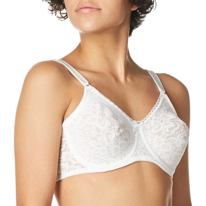 Bali Designs Women's Lace and Smooth Underwire Bra, White, 42C - Image 2