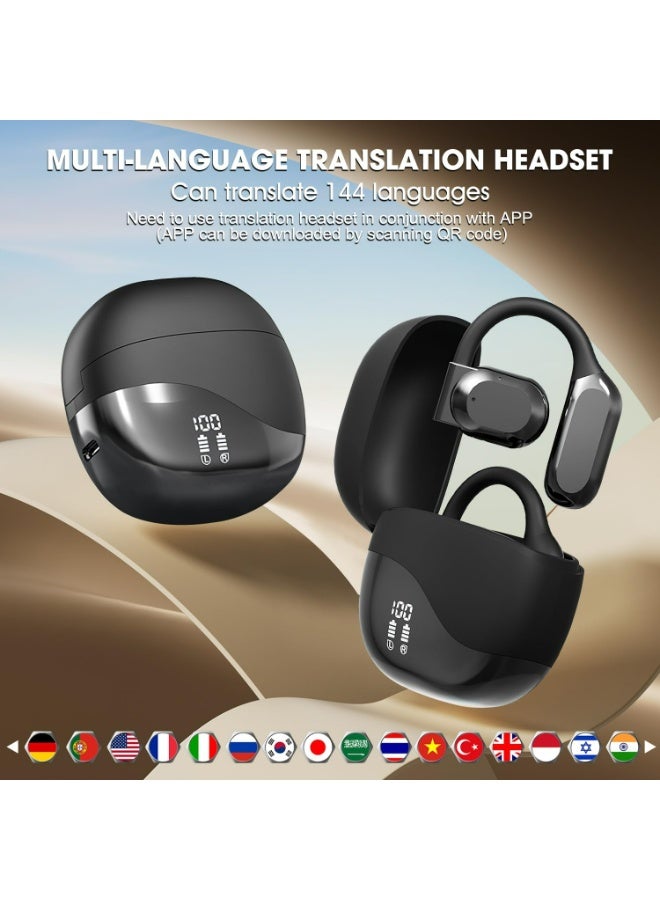 AI Real Time Language Translator Earbuds 2025 New Open Ear AI Translation Earbuds Translation Pods Translator Earbuds for Android iOS,144 Languages Translator Pods for iOS & Android  - Image 3
