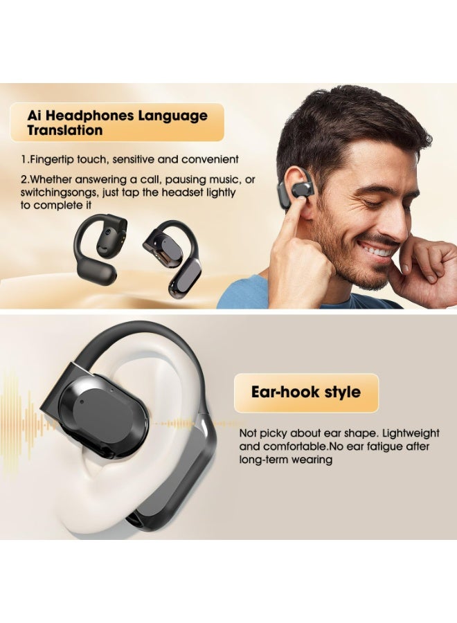 AI Real Time Language Translator Earbuds 2025 New Open Ear AI Translation Earbuds Translation Pods Translator Earbuds for Android iOS,144 Languages Translator Pods for iOS & Android  - Image 5