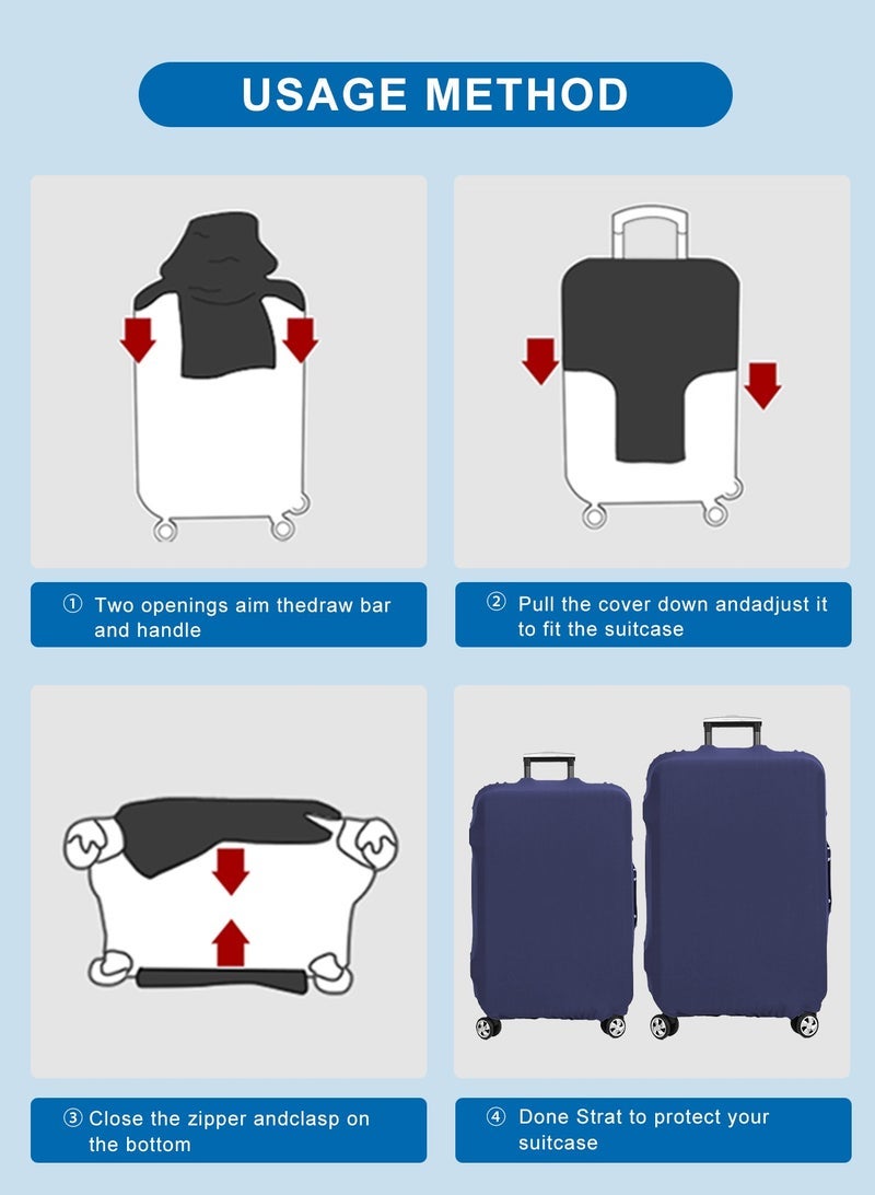 URbazaar Elastic Travel Luggage Cover Travel Suitcase Protective Cover for Trunk Case Apply to 18-30 inch luggage Suitcase Cover - Image 5