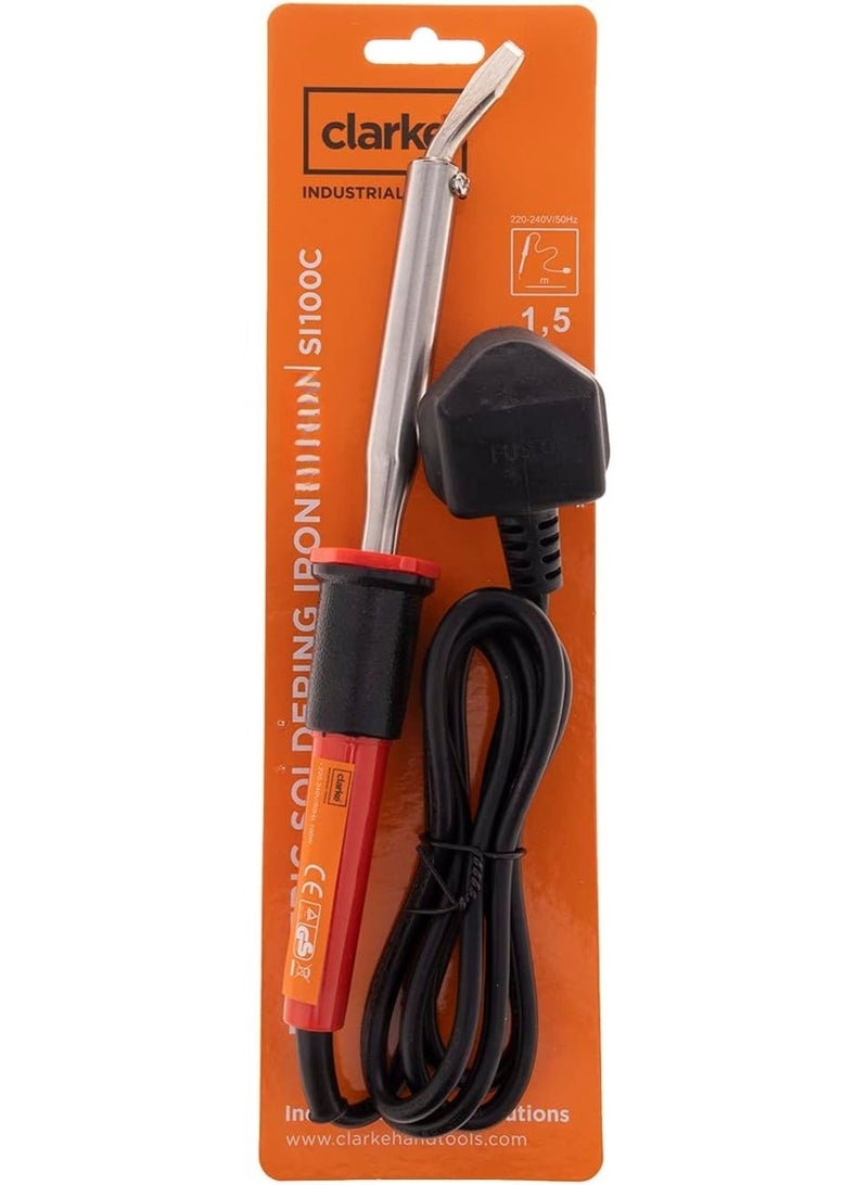 CLARKE Soldering Iron 60 Watts with Replaceable Tip & Insulated Polymer Handle - Image 1