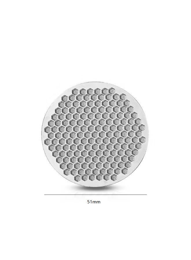 Chabeia 51mm Espresso Puck Screen, 0.8mm Thin Coffee Espresso Filter Screen Slim Fine Mesh Reusable Even Extraction Food Grade 316 Stainless Steel Filter for Espresso Portafilter Filter Basket （Silver） - Image 3
