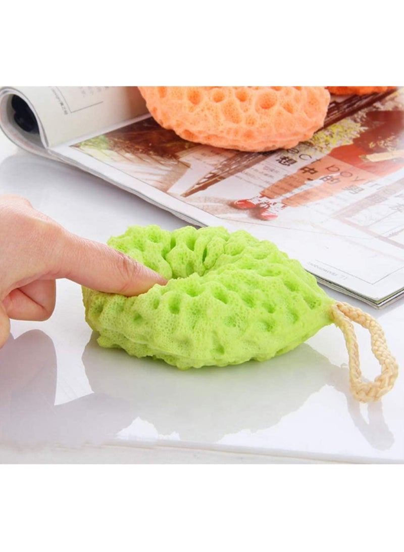 Natural Loofah Bath Sponges Set - 3 Pack Exfoliating Shower Body Scrubber for Men, Women & Kids - Perfect for Deep Cleaning & Skin Care - Image 4