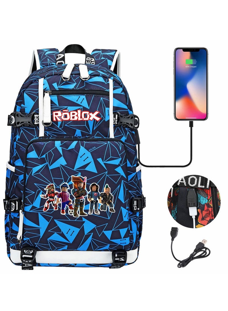 Roblox USB Headset Teen Casual Travel Backpack