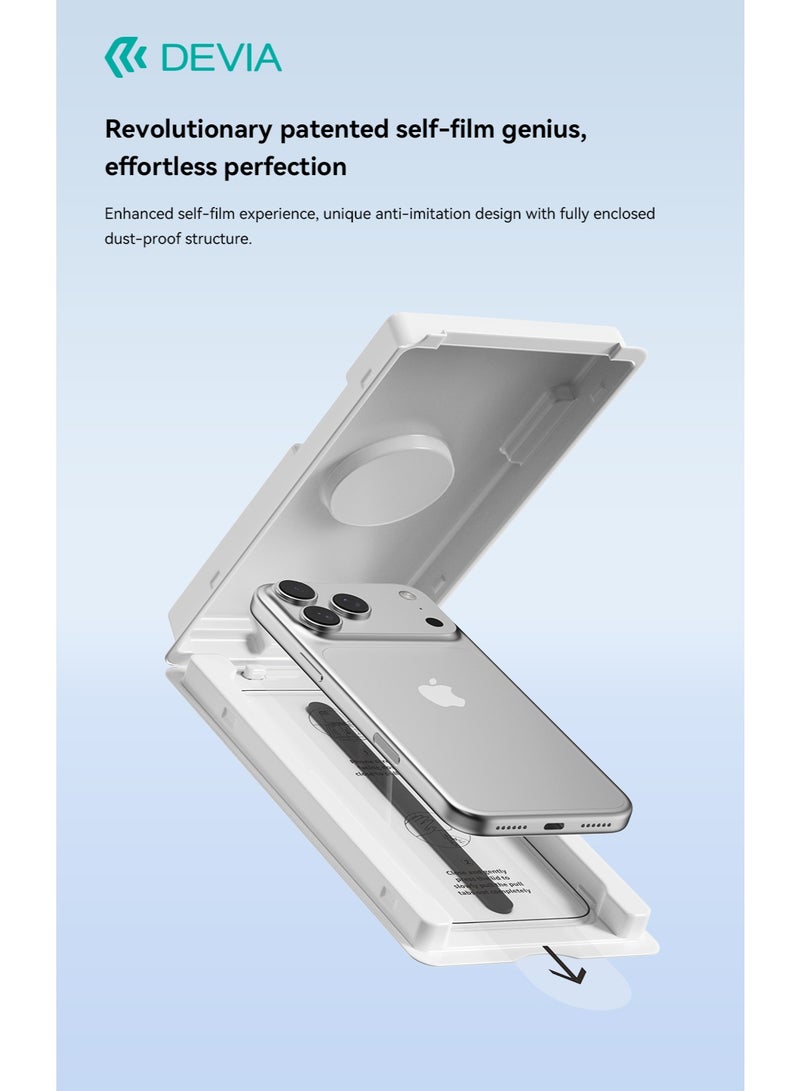 ديفيا استيكر حماية ايفون 17  ,شفاف, زجاج مقوى CSG عالي الجودة, يأتي مزودًا بأداة تركيب ذكية,واقي شاشة اصلي - Image 3
