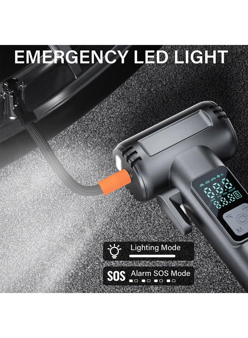 Combining precise inflation, a window breaker, seatbelt cutter, and mobile phone power supply in one, its wide pressure range of 0-150 PSI is suitable for cars, motorcycles, bicycles, and various ball sports. - Image 4