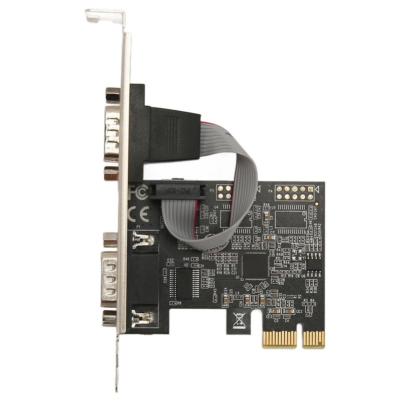 بطاقة منفذ تسلسلي PCIe 2 منفذ RS232 DB9 بشريحة ASIX AX99100 لأنظمة Linux - Image 2